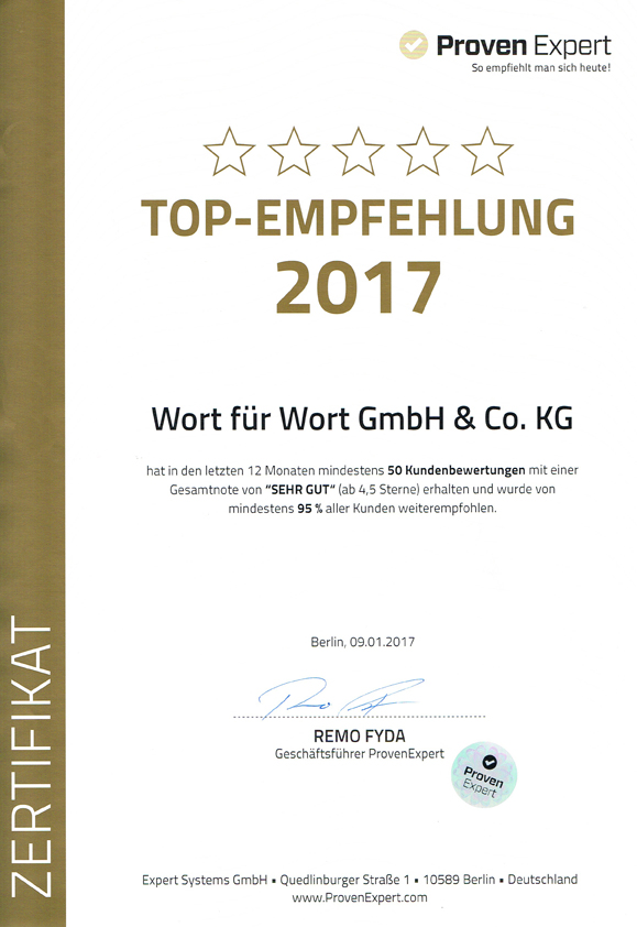 Wort für Wort | Übersetzungsbüro und Lektorat in Köln