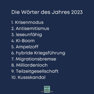 Wörter des Jahres 2023