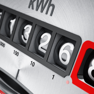 Zifferbereich eines Stromzählers