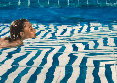 Cover Furye Kat Eryn Rubik_DuMont Buchverlag-Ausschnitt eine junge Frau Schwimmt in einem Pool